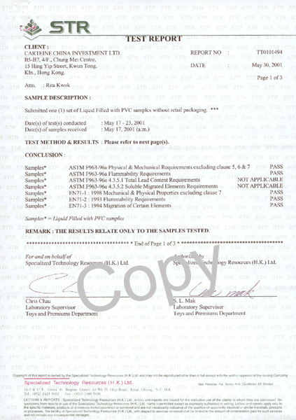 ASTM & EN71 P.1/3