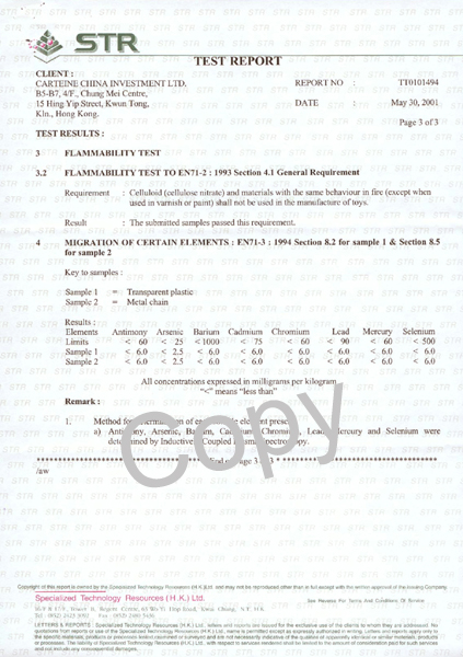 ASTM & EN71 P.3/3